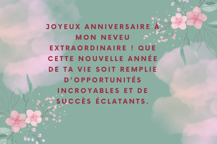 Souhaits d'anniversaire motivants pour neveu