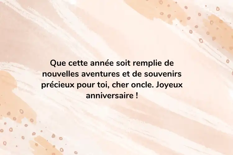 Souhaits d'anniversaire pour l'oncle