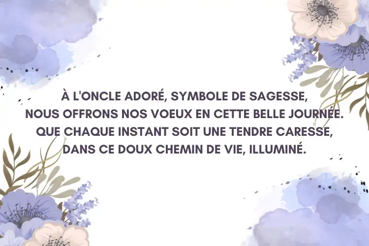 Poèmes de souhaits d'anniversaire pour oncle