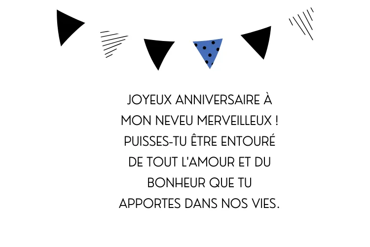 Souhaits d'anniversaire doux pour neveu