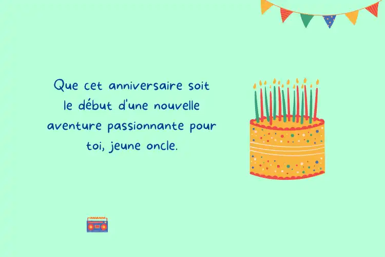 Souhaits d'anniversaire pour le jeune oncle