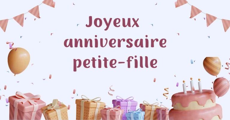 Joyeux anniversaire, vœux pour la petite-fille