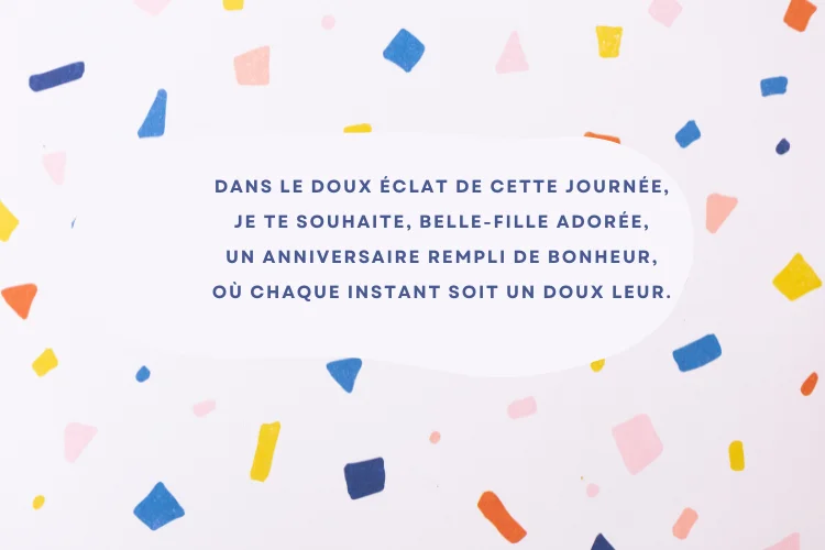 Poèmes voeux d'anniversaire pour la belle-fille