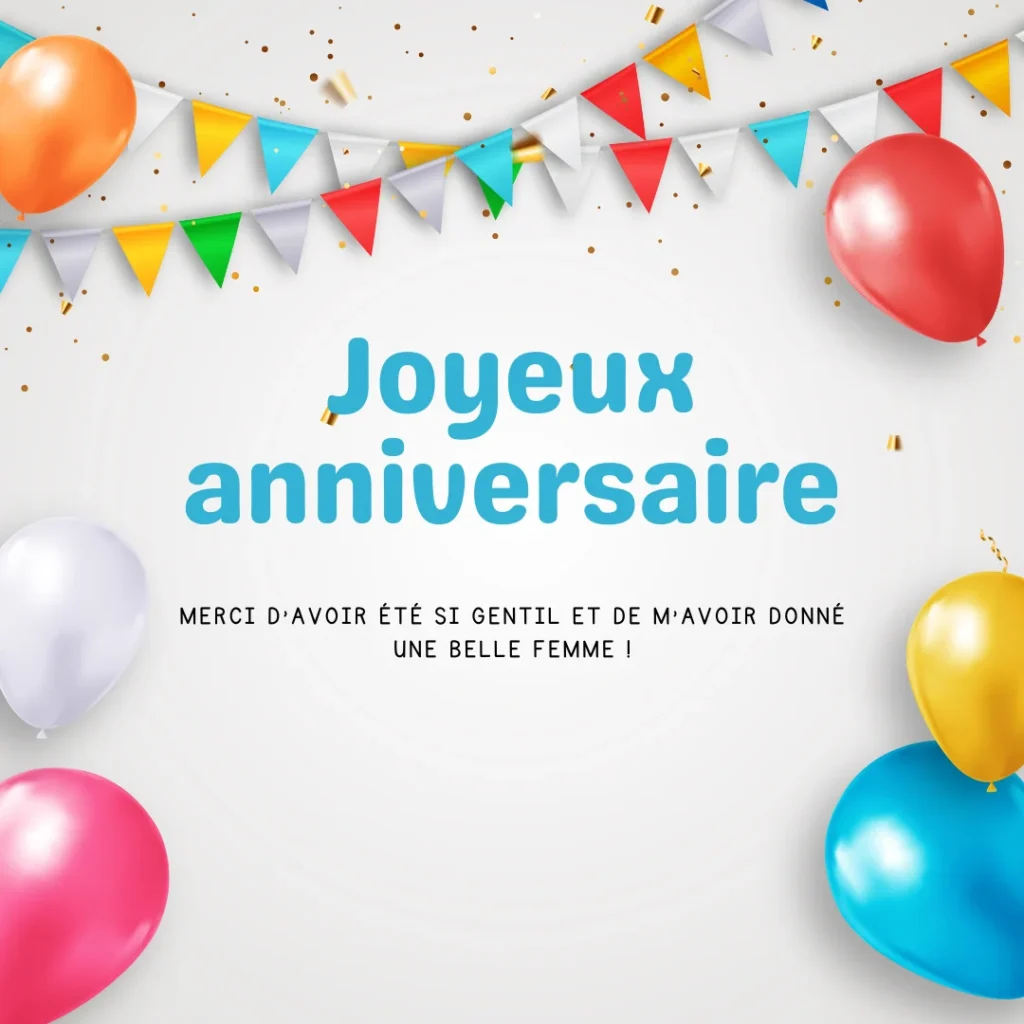 Joyeux anniversaire à la belle-mère