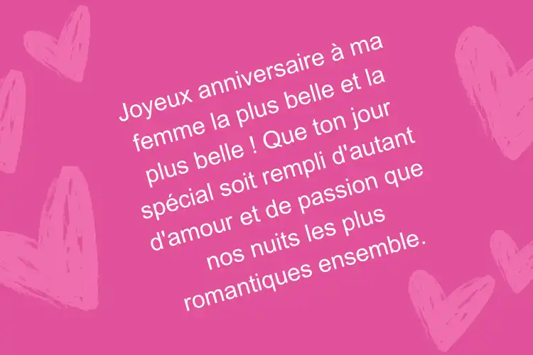 Vœux d'anniversaire romantiques pour femme