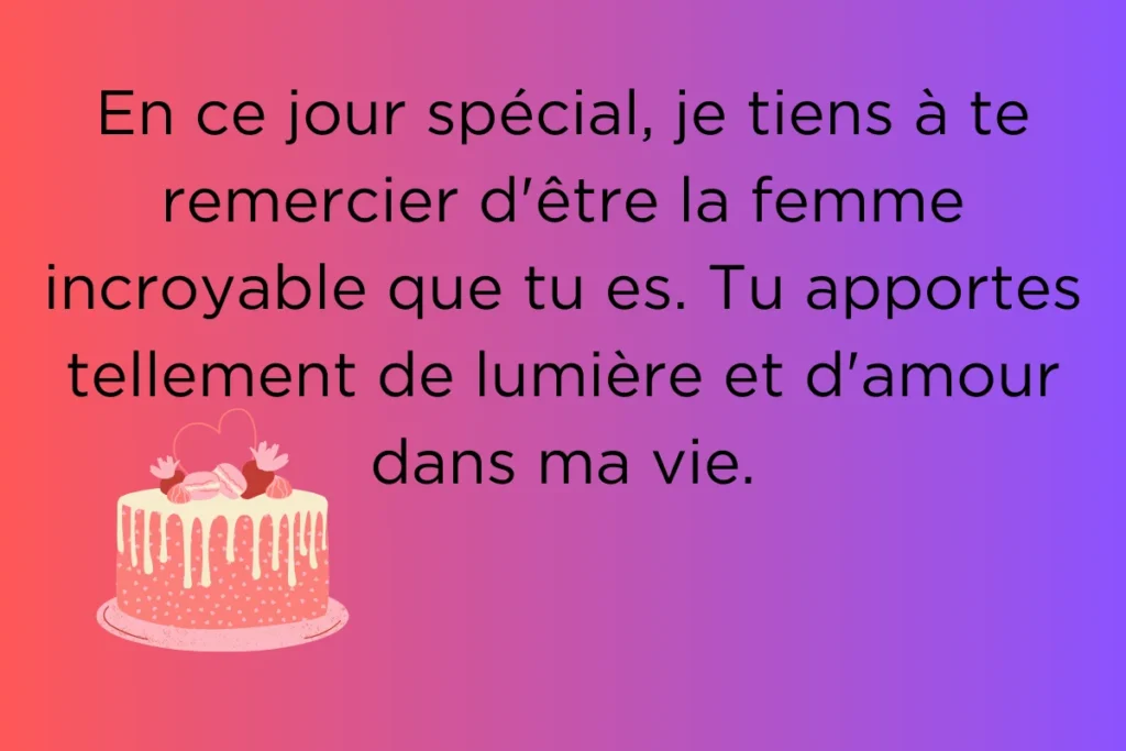 Vœux d'anniversaire émouvants pour femme