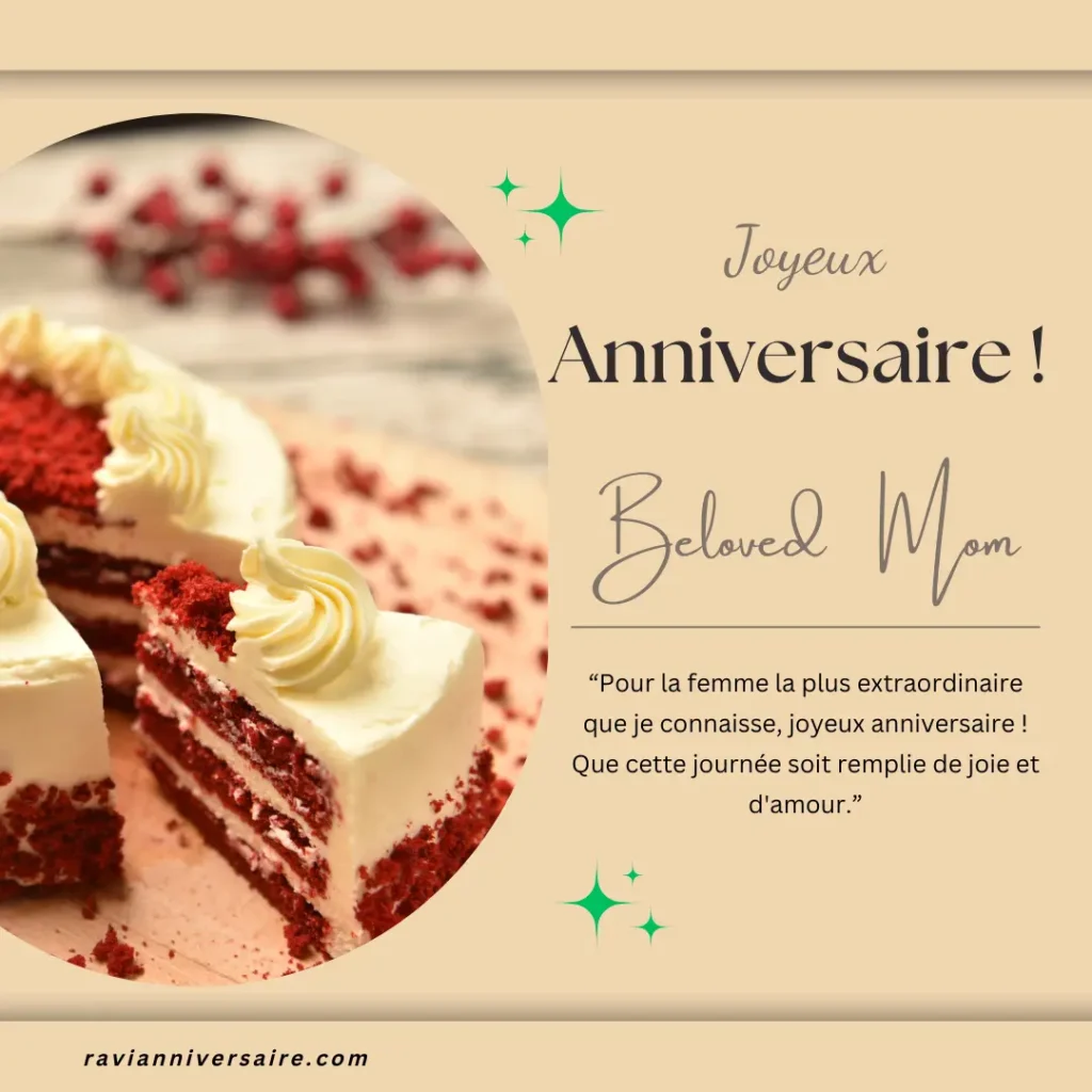 Voeux d'anniversaire pour maman