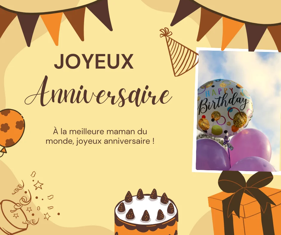 Petits vœux d'anniversaire pour maman