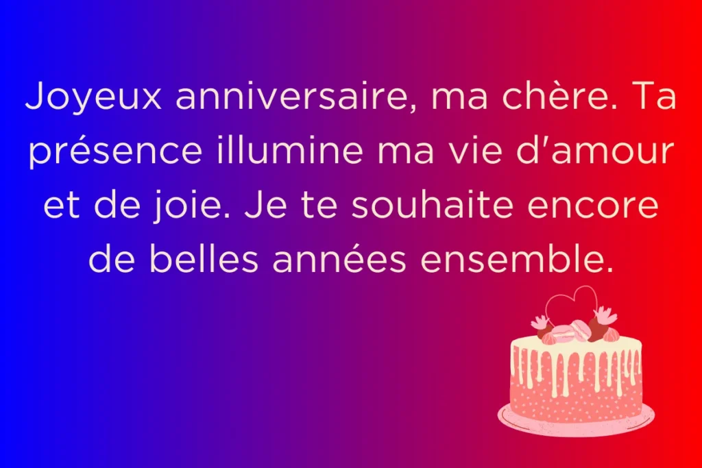 Voeux d'anniversaire pour femme