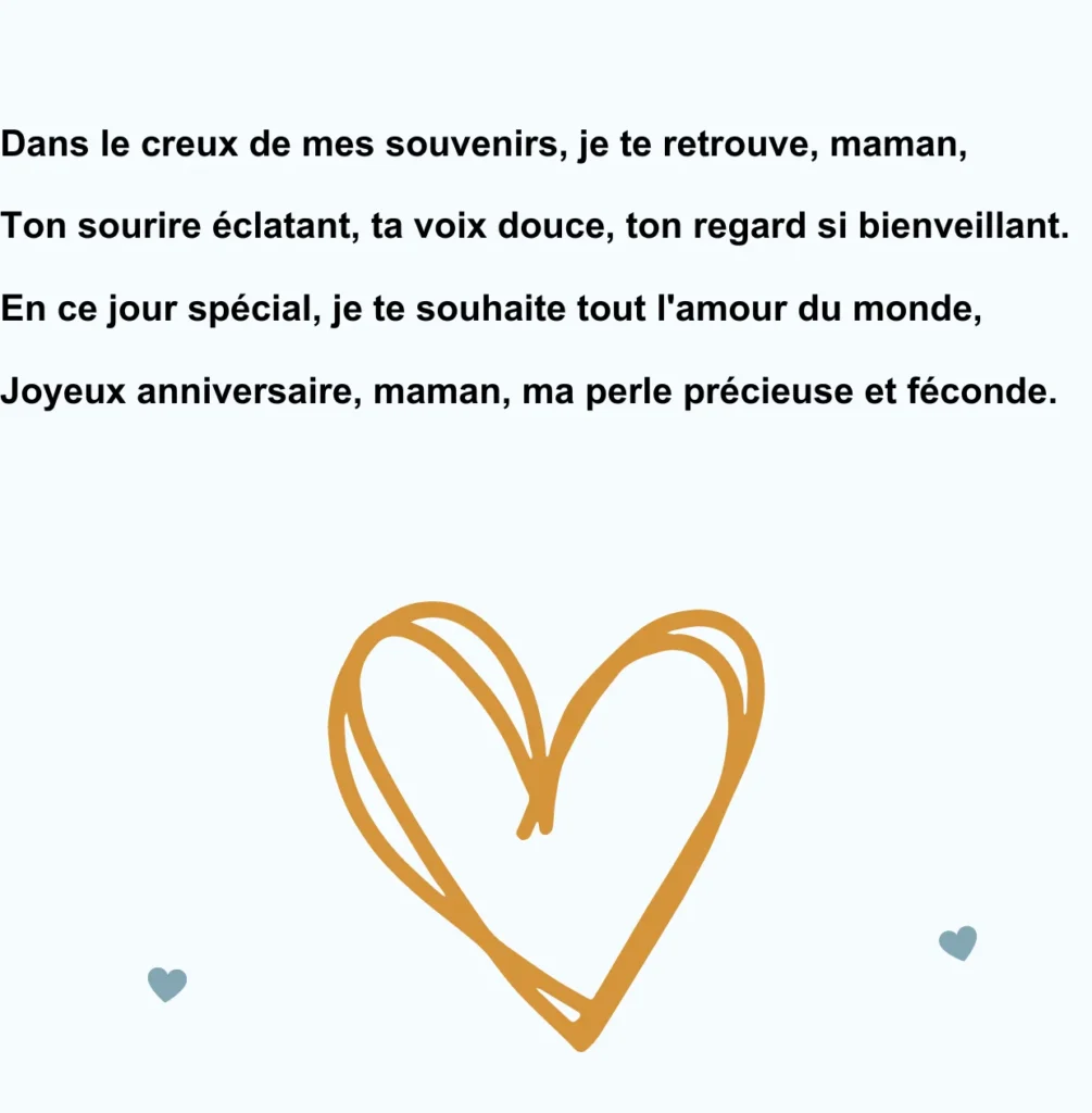 Poèmes d'anniversaire émotionnels pour maman