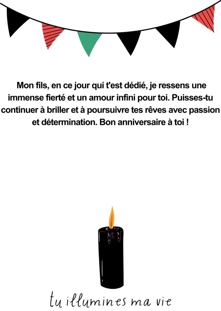 Vœux d’anniversaire émotionnels pour le fils