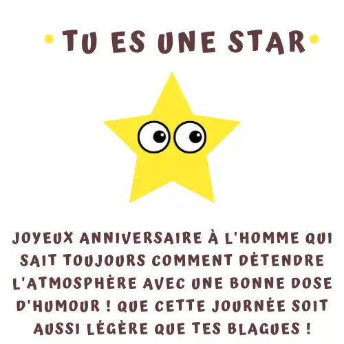 Voeux d'anniversaire humoristiques pour les hommes