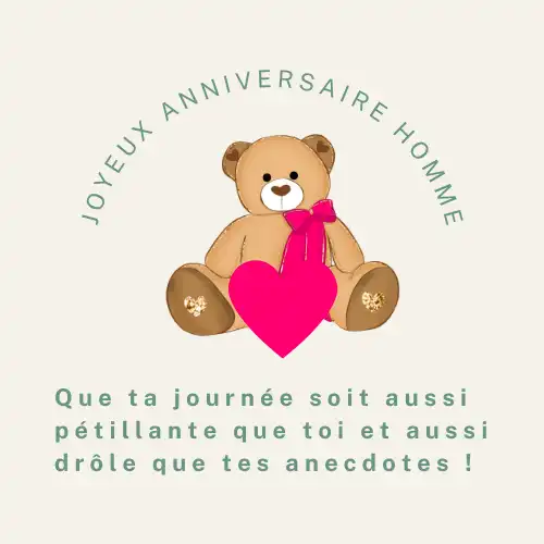 Vœux d'anniversaire drôles et doux pour les hommes