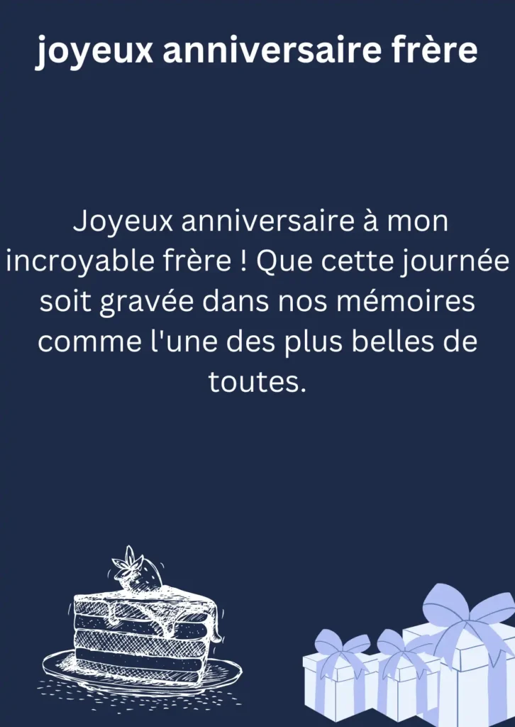 Vœux d’anniversaire mémorables pour frère