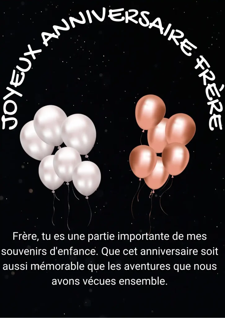 Vœux d’anniversaire mémorables pour frère