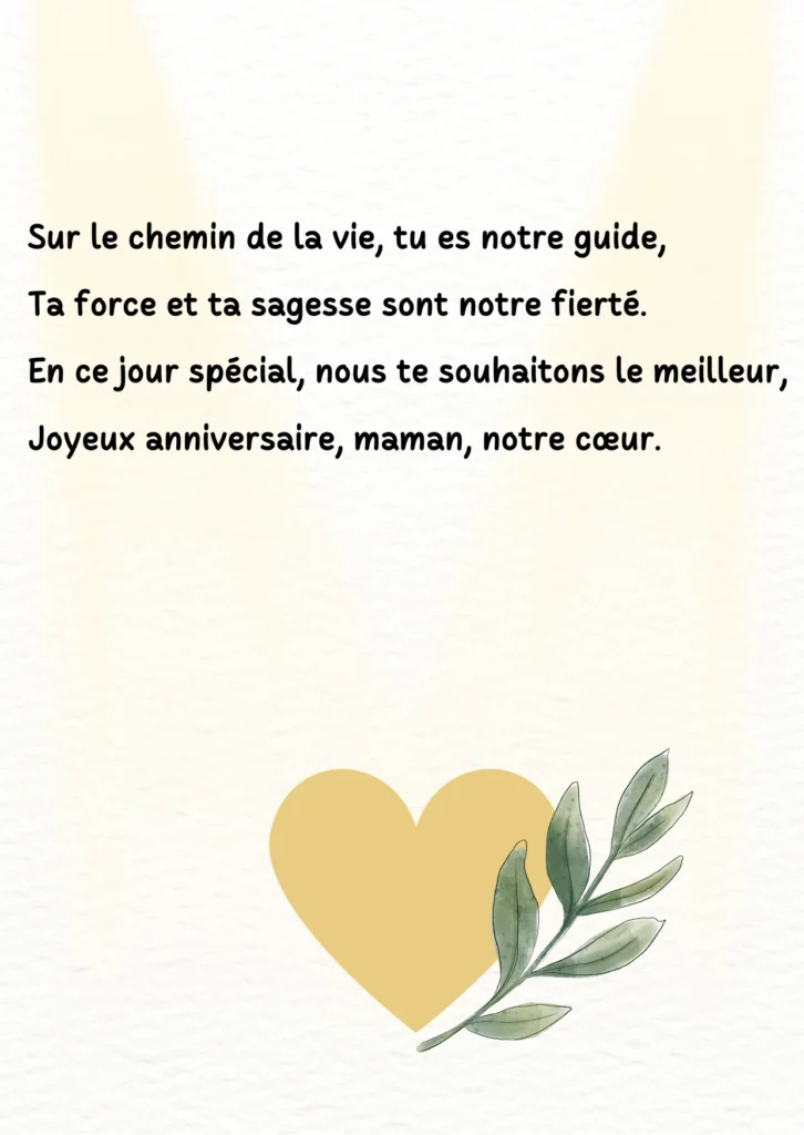 Poèmes de vœux d'anniversaire motivants pour maman