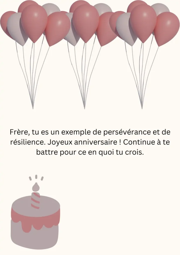 Vœux d’anniversaire motivationnels pour frère