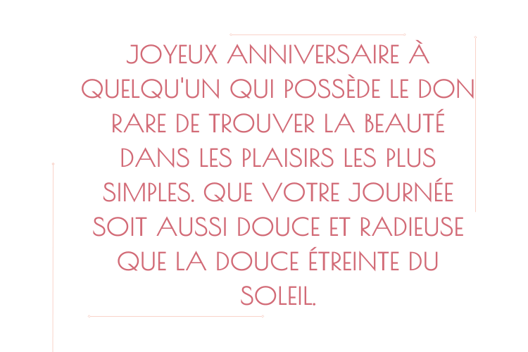 Vœux d'anniversaire doux pour la femme douce