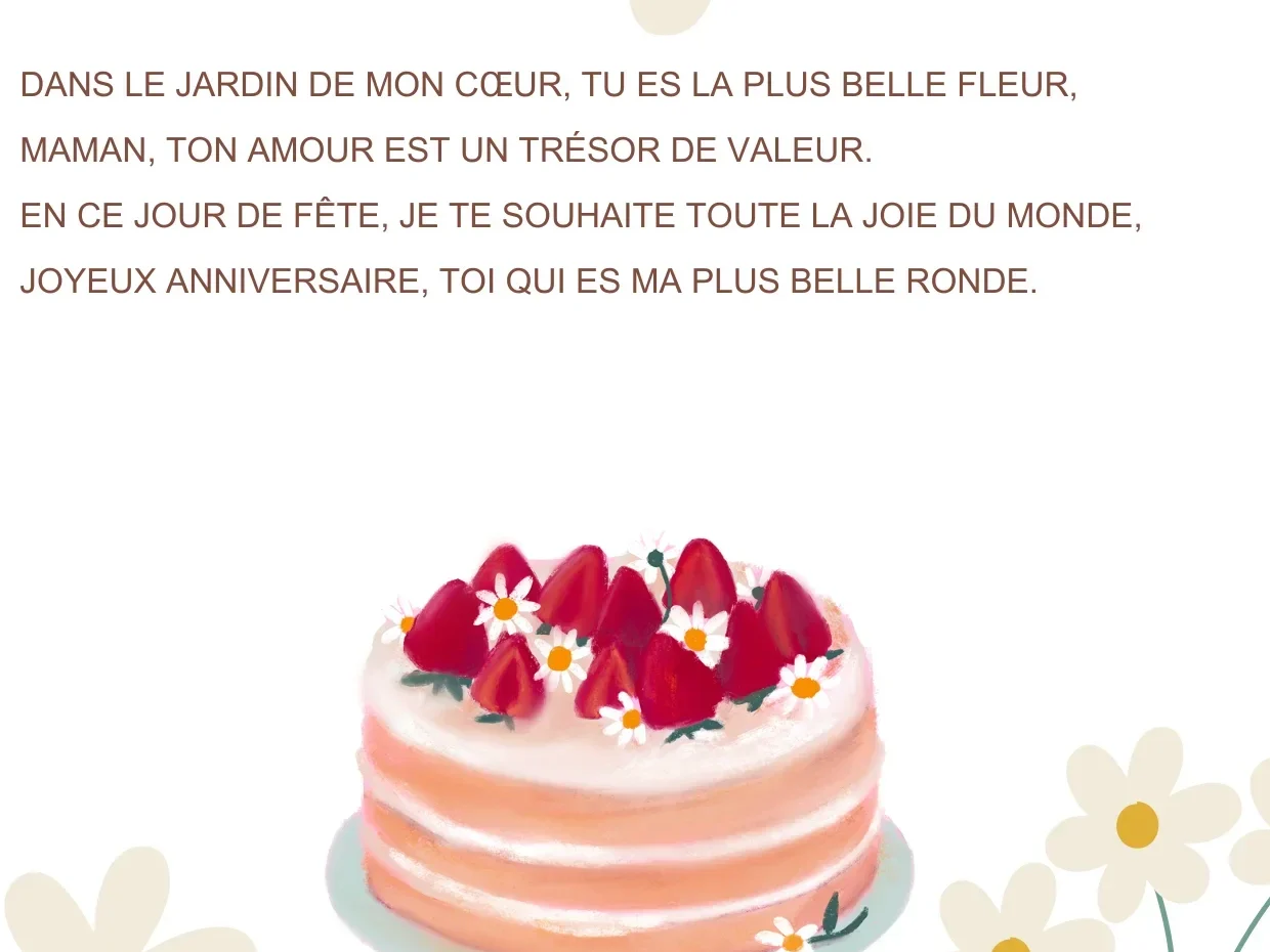 Poème d'anniversaire pour maman