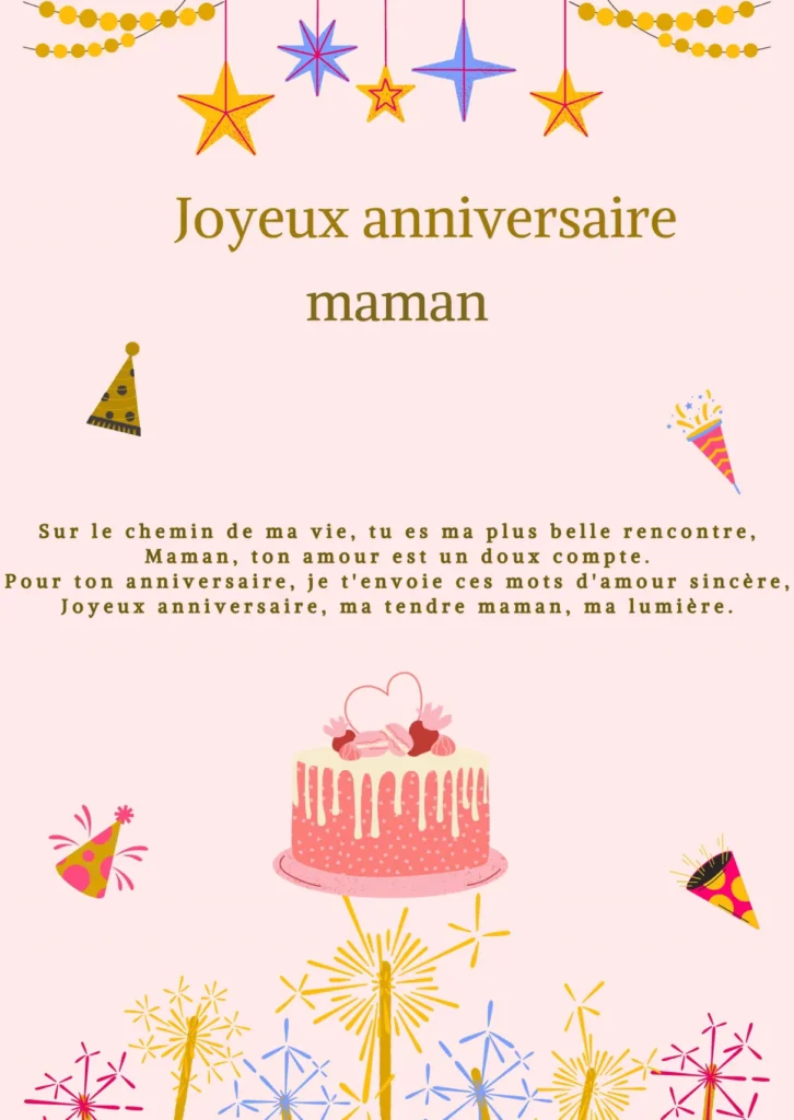 Poème d'anniversaire pour maman