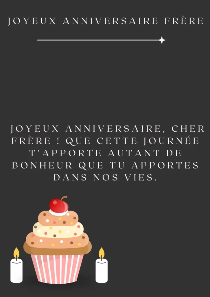 Petits vœux d'anniversaire pour frère