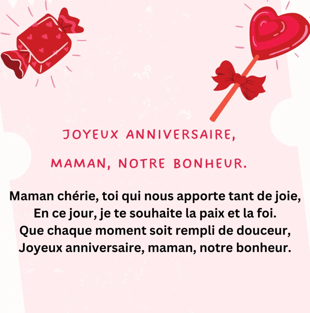 Poèmes d'anniversaire doux pour maman