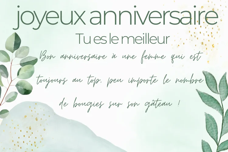 Joyeux anniversaire humour pour femme