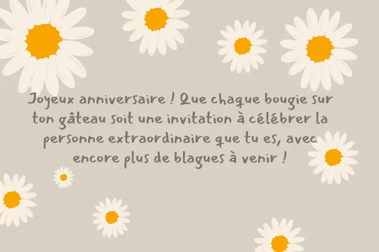 Joyeux anniversaire humour pour femme