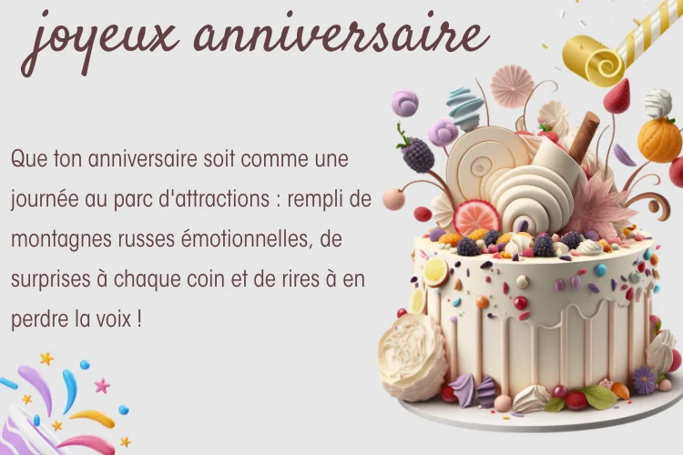 Joyeux anniversaire humour pour femme