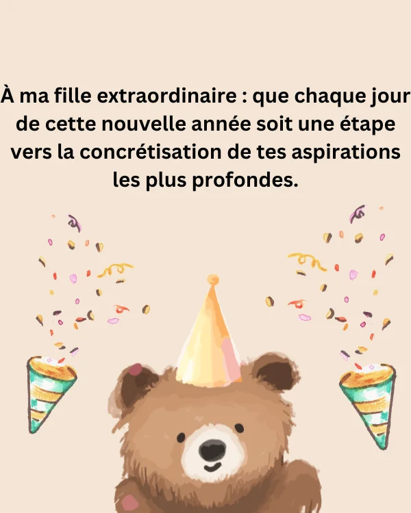 Vœux d’anniversaire doux pour sa fille