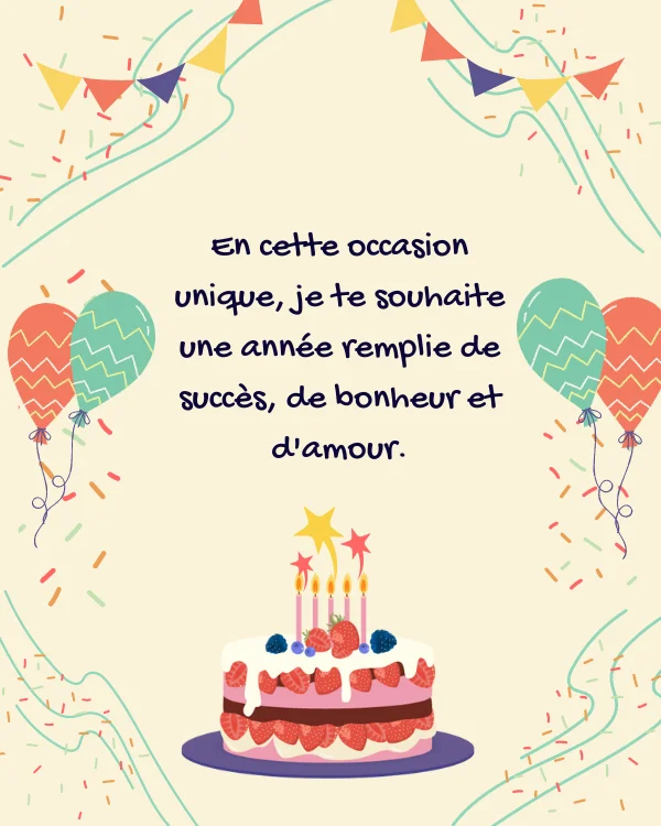 Voeux d'anniversaire pour la fille aînée