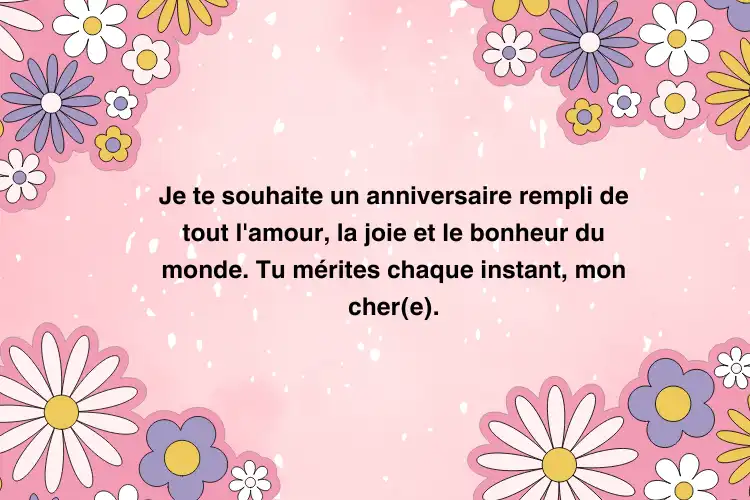 Voeux d'anniversaire émotionnels pour mon amour