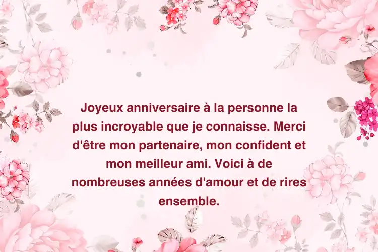 Voeux d'anniversaire émotionnels pour mon amour