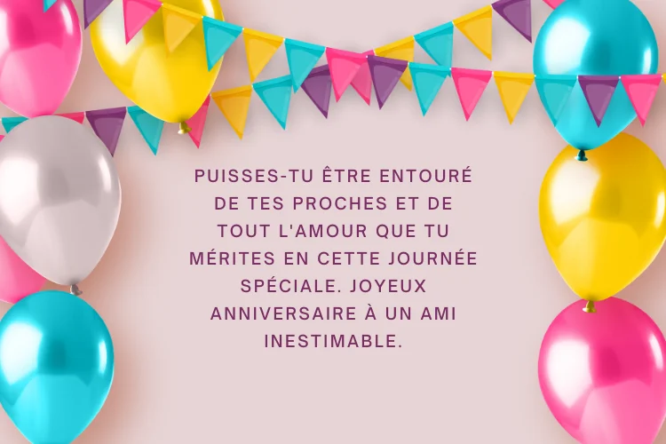 Voeux d'anniversaire émotionnels pour ami masculin