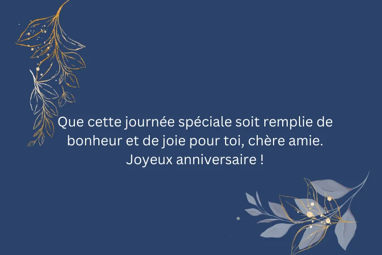 Voeux d'anniversaire pour femelle ami