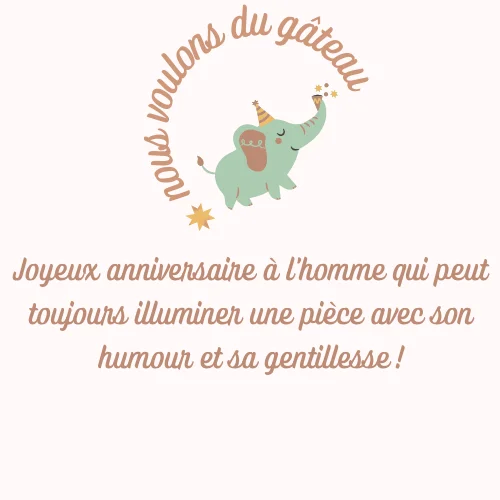 Voeux d'anniversaire drôles et doux pour les hommes