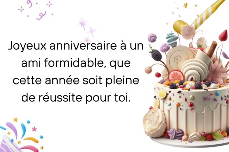 Voeux d'anniversaire pour ami masculin