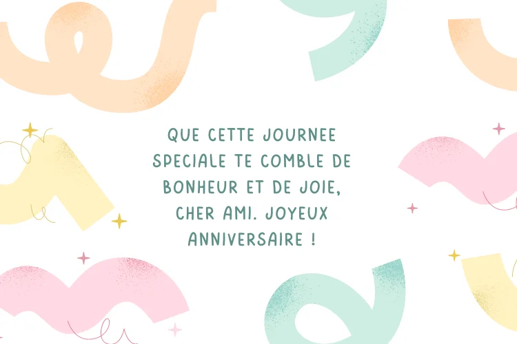 Petits vœux d'anniversaire pour ami