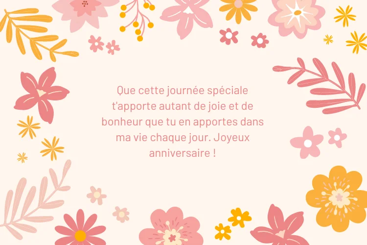 Vœux d'anniversaire doux pour ami