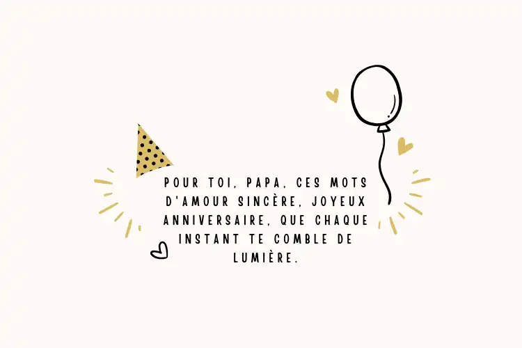 Poèmes voeux d'anniversaire pour papa