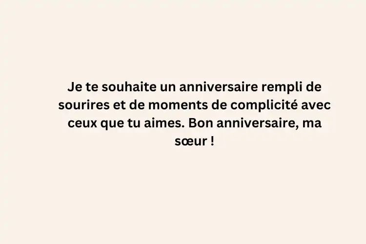 carte d Anniversaire voeux pour soeur