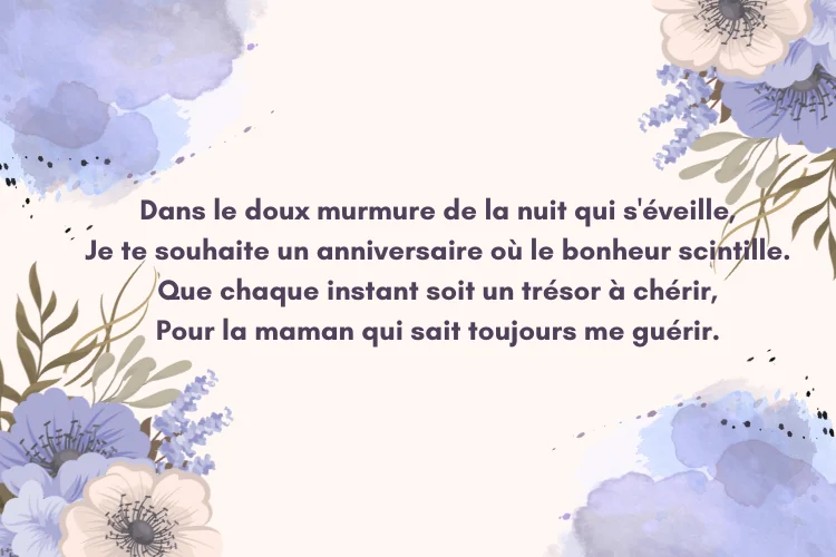 Poèmes d anniversaire pour maman