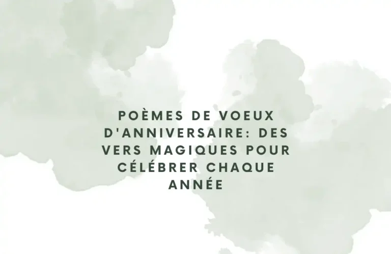 Poèmes de voeux d'anniversaire