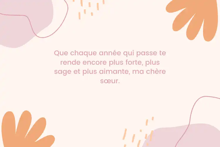 Textes anniversaire soeur