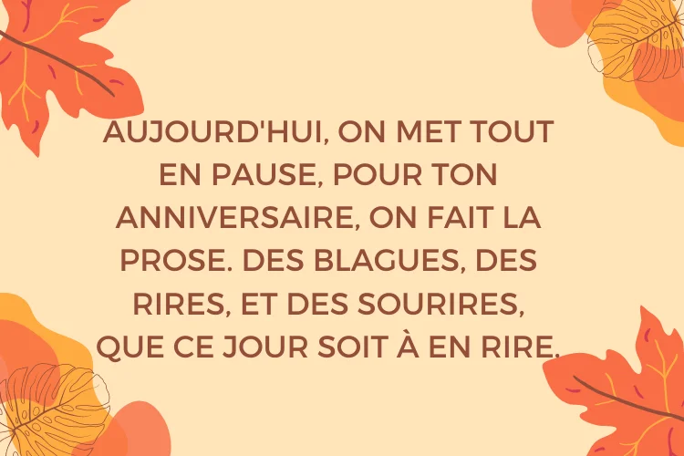 Drôle anniversaire Poésie