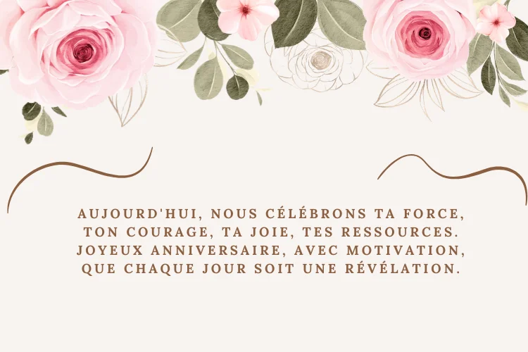 Motivation anniversaire Poésie