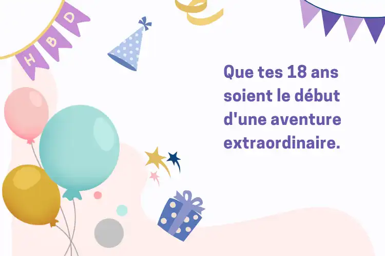 Courts voeux joyeux anniversaire pour garçon 18 ans