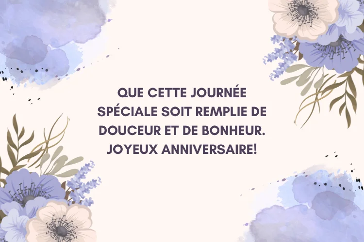 Doux Souhaits anniversaire pour femme