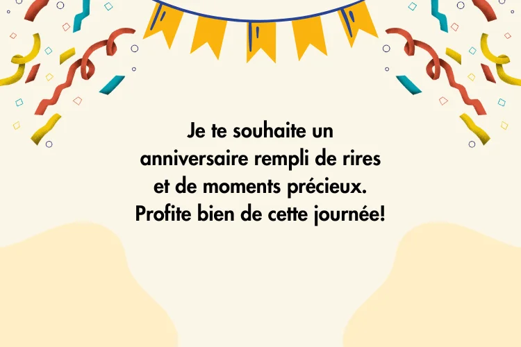 Souhaits d'anniversaire en français pour femme