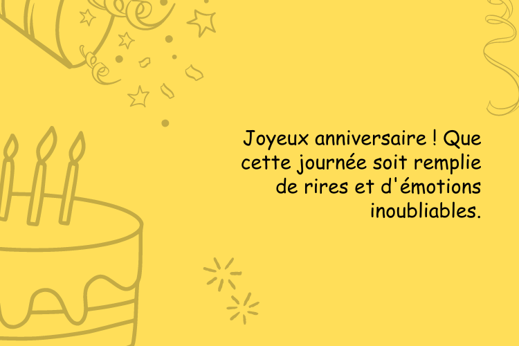 Emotionnel et rigolo joyeux anniversaire humour homme